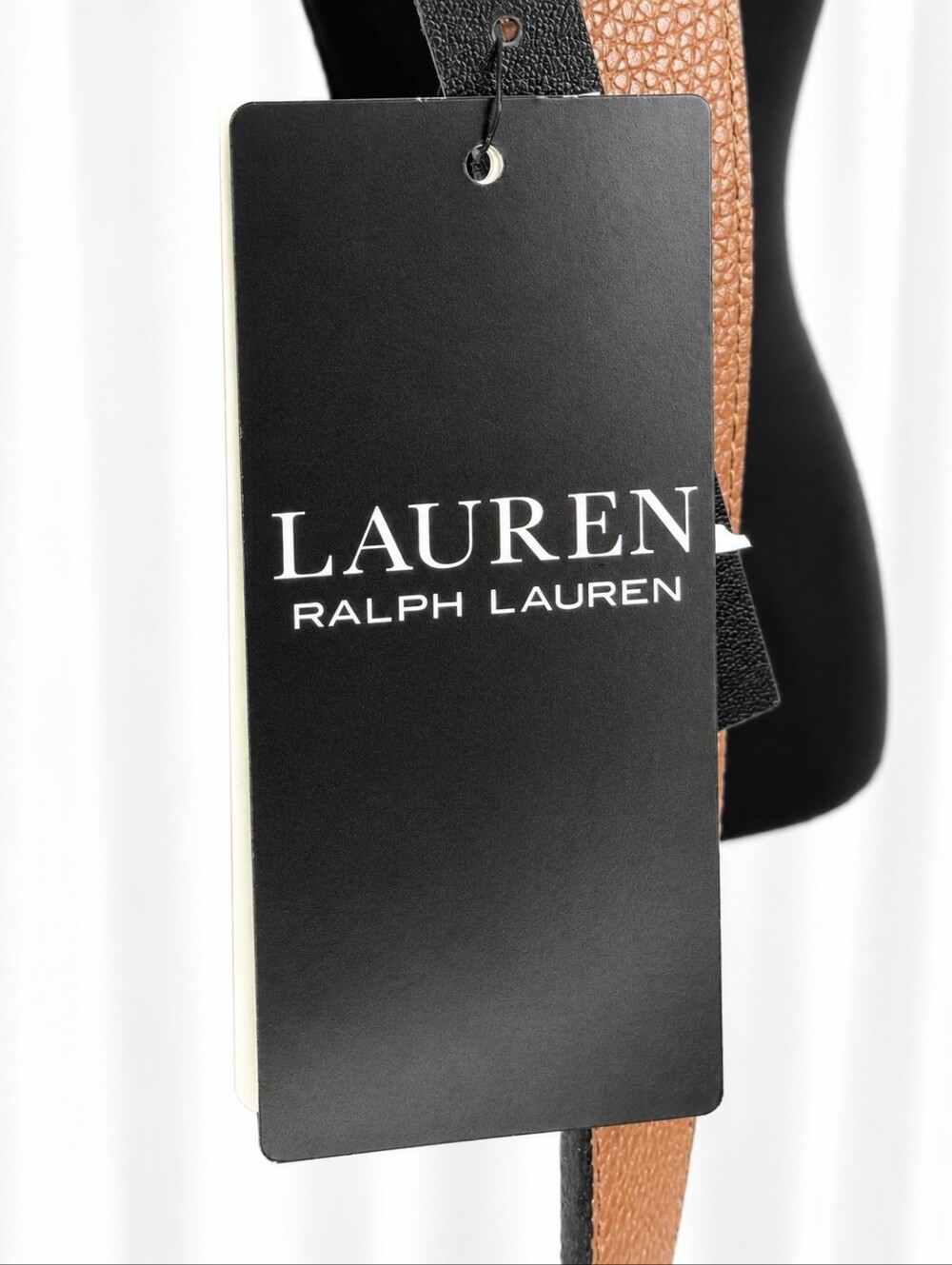 NWT Ralph Lauren Reversible Belt Black Tan Pebbled Gold Logo Buckle L - Picture 4 of 6
